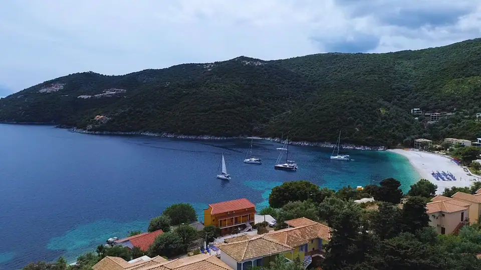 Stunning Ionian Sea view from Metaxas Retreats glamping accommodation, Lefkada